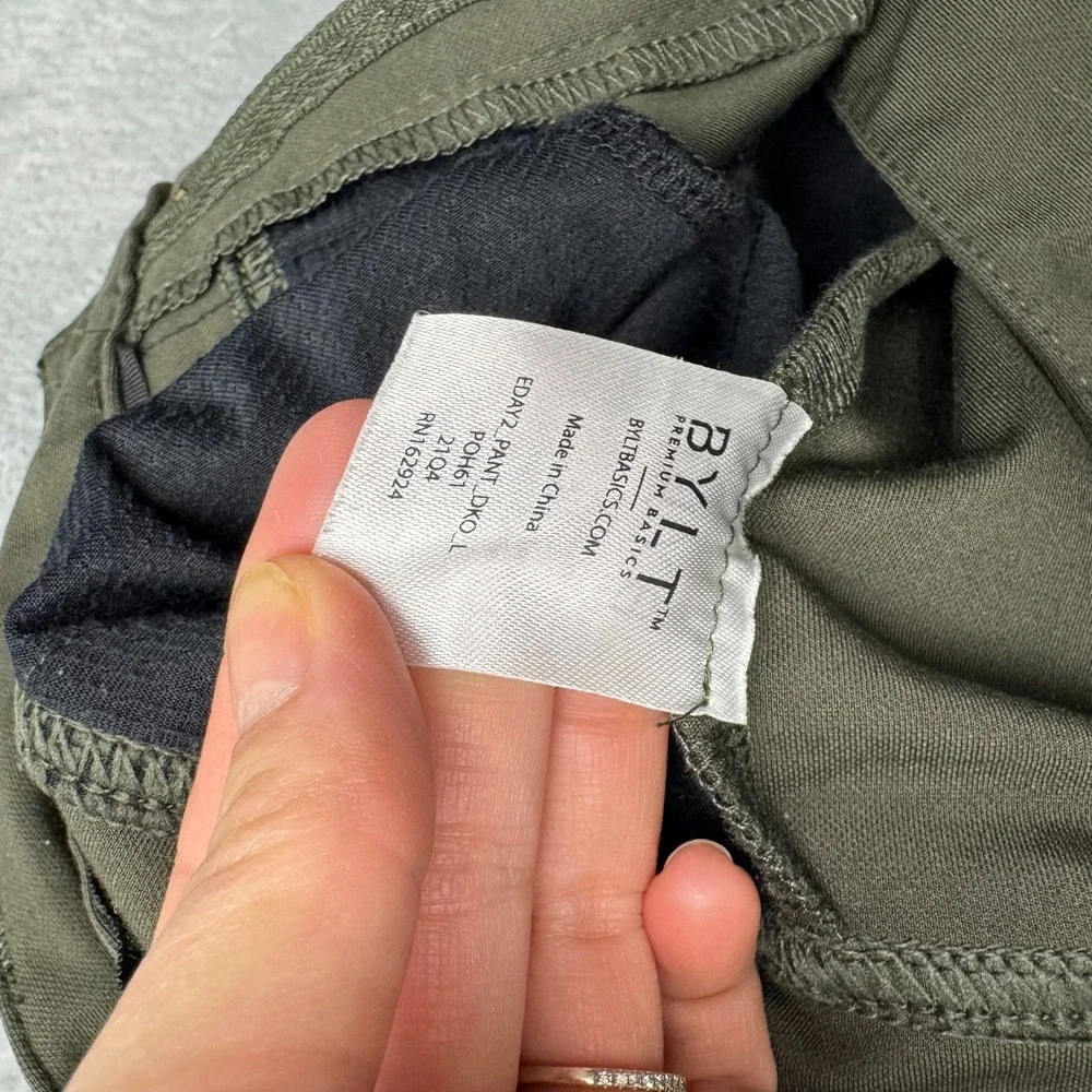 BYLT Everyday Pant 2.0 Mens Large Green Stretch Performance‎ Casual Pants Chino